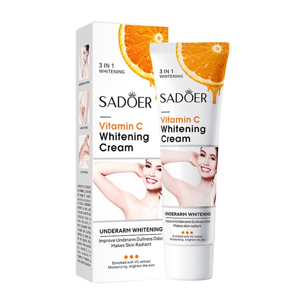 MerMer store SADOER Vitamin C Whitening Cream Hydrating Moisturizing Underarm Whitening Cream Body Whitening Cream for Dark Skin Armpit Whitening Cream