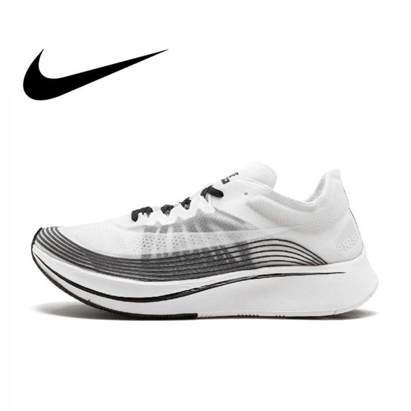 Nike_Lab Zoom_Fly SP 4% Pria Berlari Sepatu Sport Sepatu Sneaker Luar Ruangan Sepatu Pria Menyerap Udara Designer 2018 Produk Baru AA3172-101
