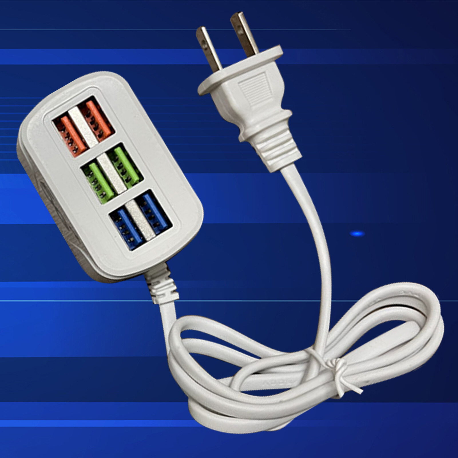 Ổ Cắm USB Sạc Nhanh Đa Năng Ổ Cắm Mở Rộng Mini 6 Cổng USB Bộ Chia Cho Ổ Cắm USB Văn Phòng