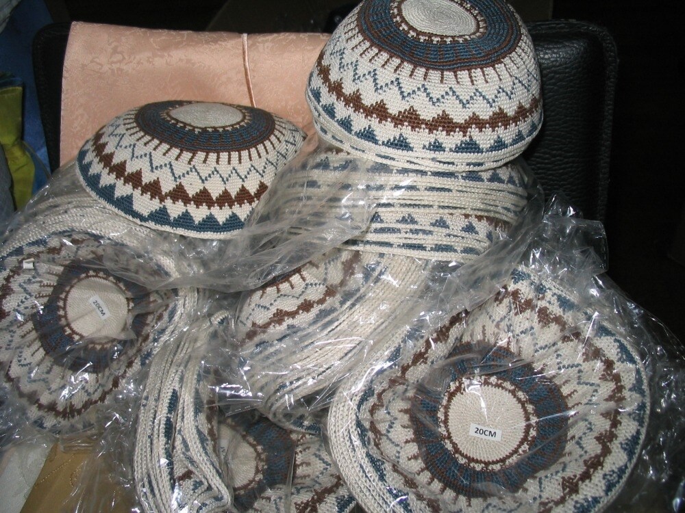 {hot} BIG SIZE HIGH QUALITY HANDMADE KNITTED YARMULKE KIPPAH