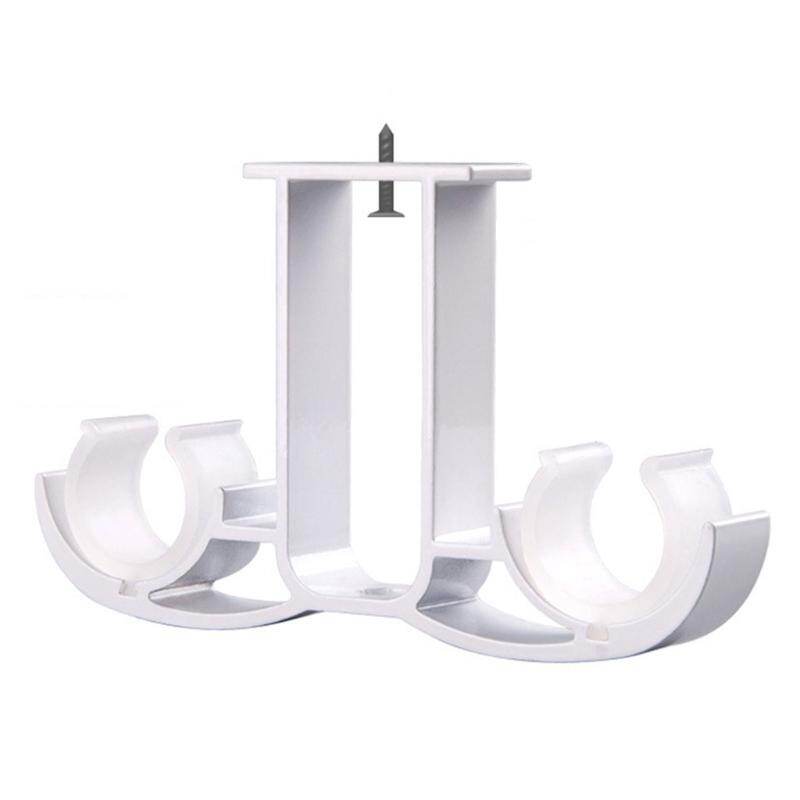 1pc Double Curtain Rod Brackets Window Hardware Holder Home Decor Side Top Mounted