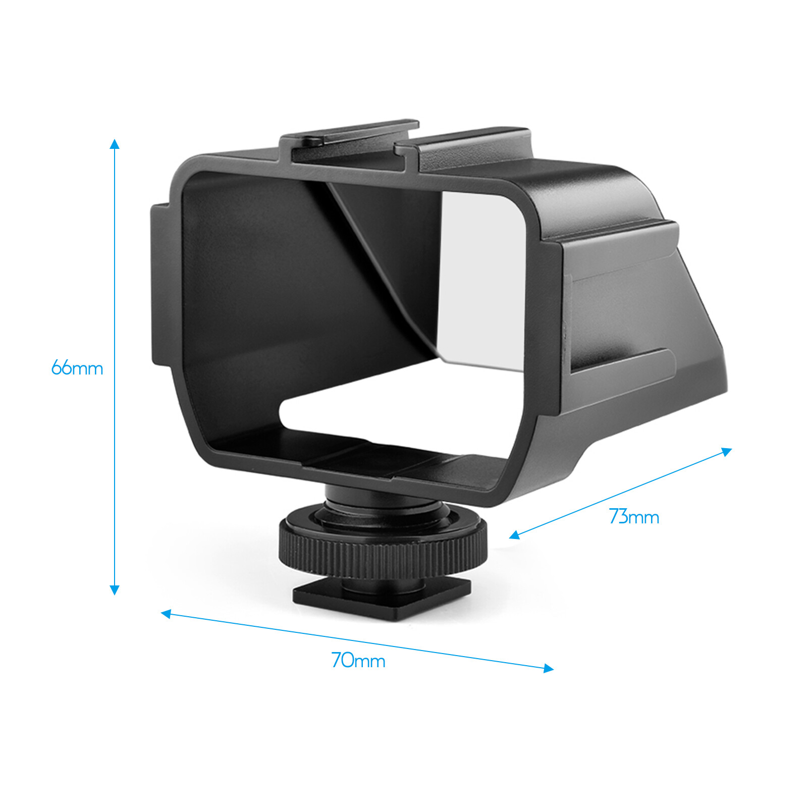 Andoer Universal Camera Selfie Vlog Lật Lên Màn Hình Gương Với 3 Đế Giày Lạnh Để Cài Đặt Micrô Đèn LED Nhỏ Tương Thích Với Sony A6000/A6300/A6500/A72 Series/A73 Series Nikon Z6/Z7 Máy Ảnh Không Gương