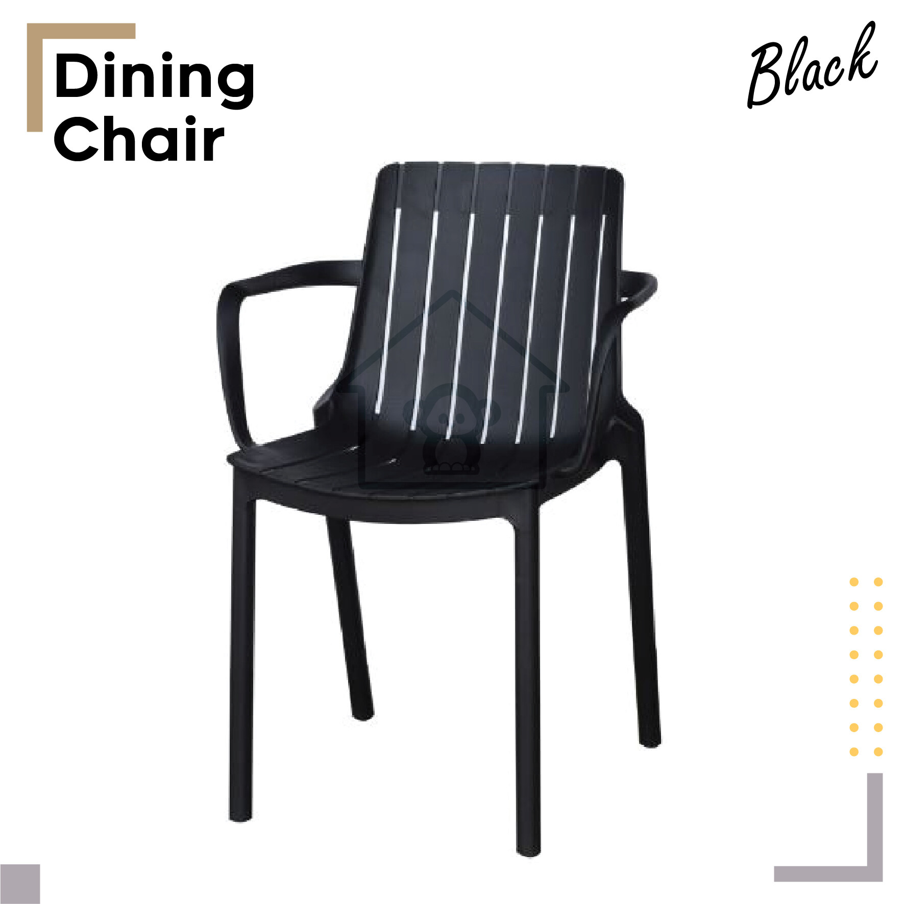 DINING CHAIR / CAFE OUTDOOR CHAIR WITH ARMREST/ARM CHAIR/STUDY CHAIR ...