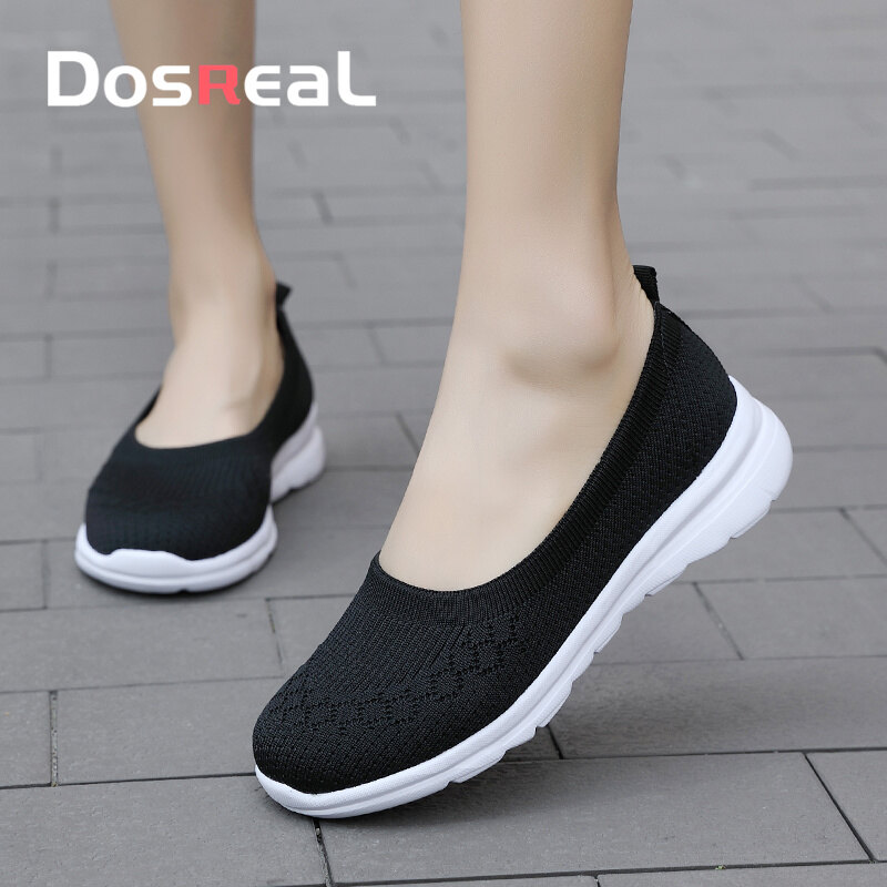 DOSREAL Korean Flat Shoes Women Breathable Light Korean Sneakers For Women Sale Casual Walking Women's Sport Shoes Big Size 35-42