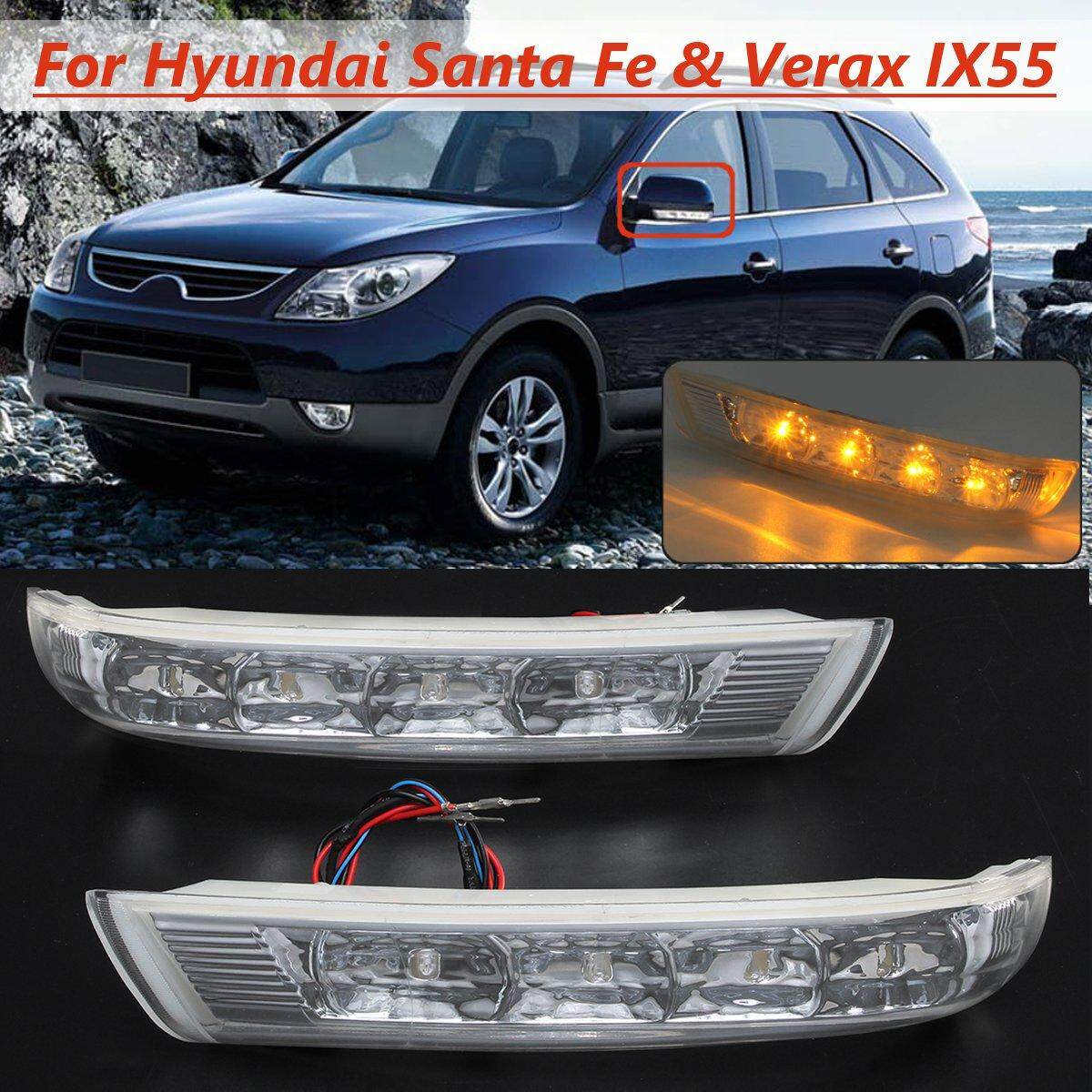 【Free Pengiriman + Flash Deal】pair Spion Tampilan Samping Mengubah Indikator Sinyal Lampu untuk Hyundai Santa Verax IX55