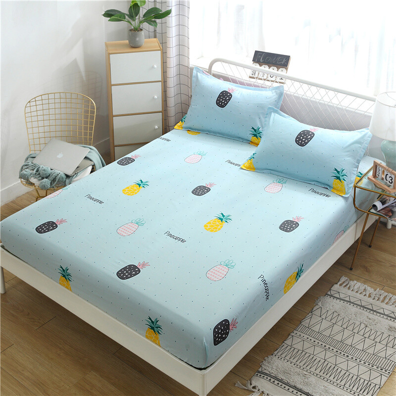 Premium Fitted Printing Bedsheet Non-slip fixed bed cover Single/Queen/King Size/120200cm/180*200cm Suitable mattress 5-23cm