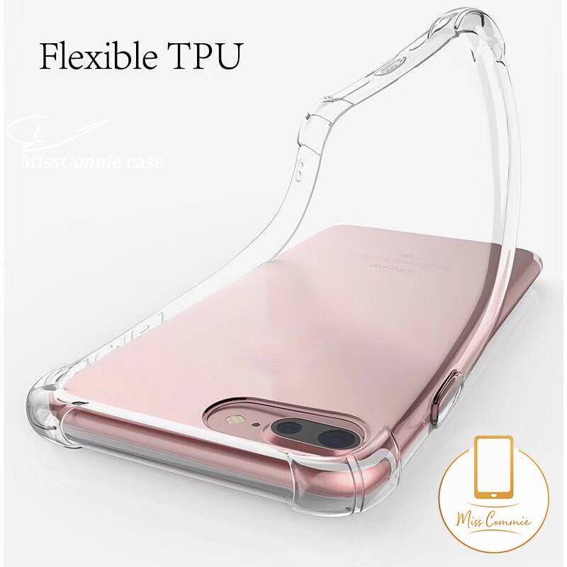 Compatible for iPhone 11 6 6s 7 8 plus 12 Pro Max 12Mini Transparent Clear Shockproof Soft TPU Back Cover Case