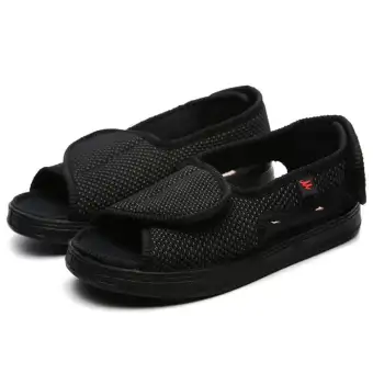 adjustable sandals for wide feet