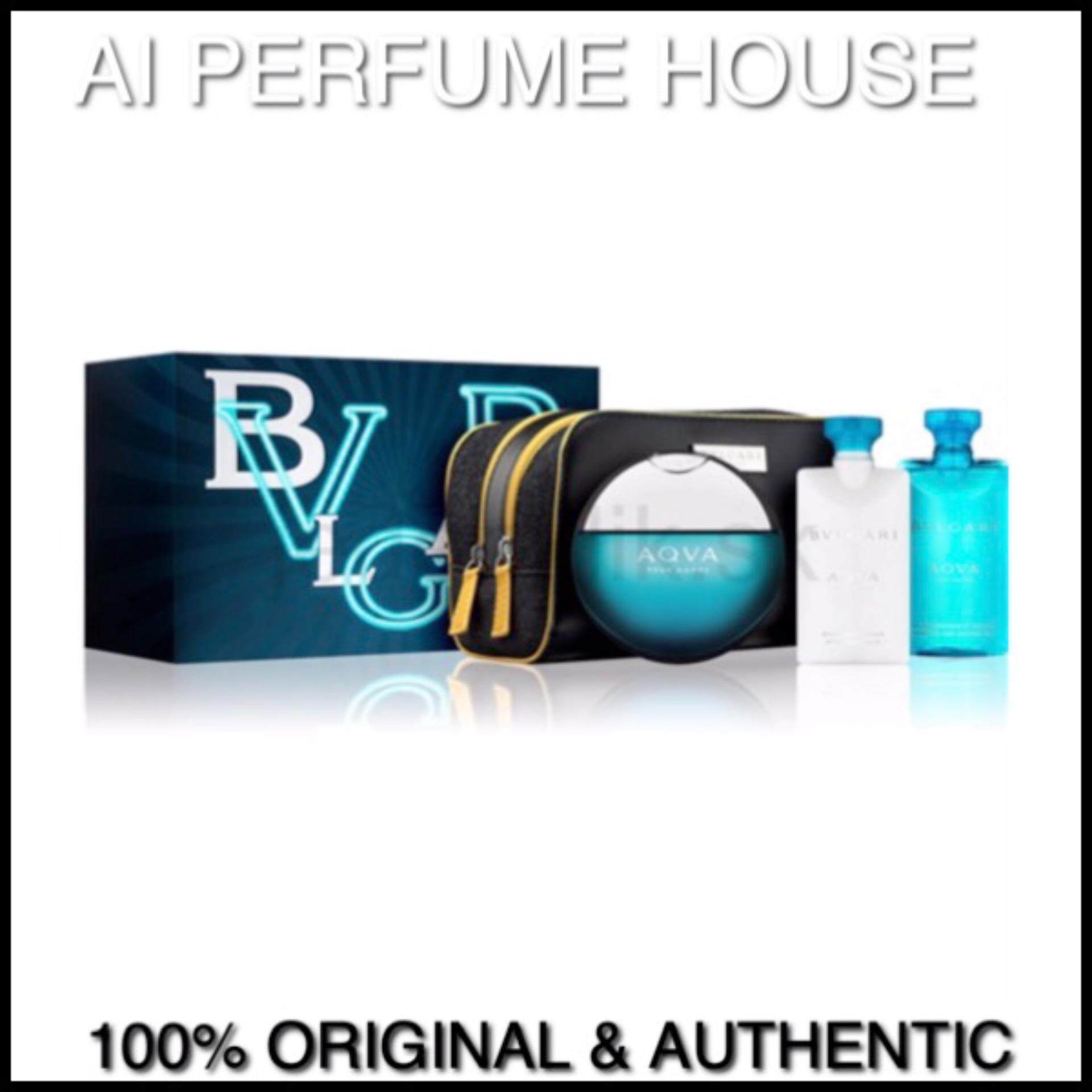 Gift Set Bvlgari Aqua Pour Homme Edt (100ml) [100% Original Perfume for Men By AI PERFUME HOUSE]