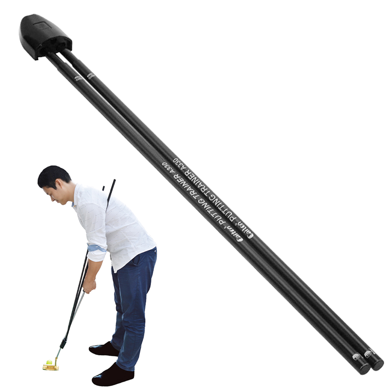 caiton Golf Putting Training Aid Golf Putter Trainer Attaches to Most