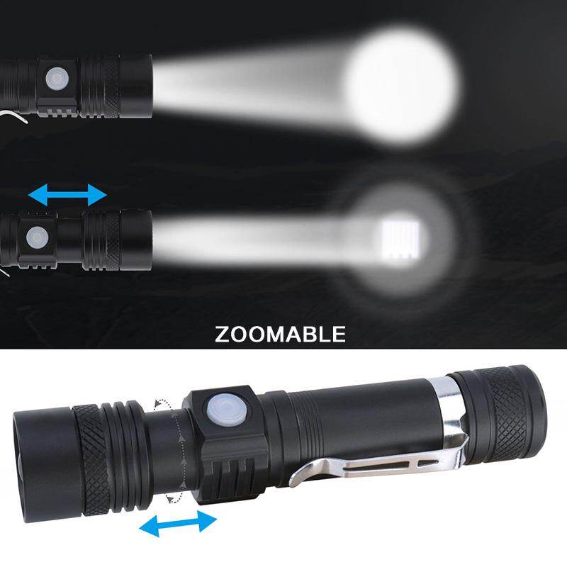 USB Rechargeable Ultra Bright LED Flashlight led torch lanterna Bicycle Light Use18650 Battery For cycling outdoors OUA3039