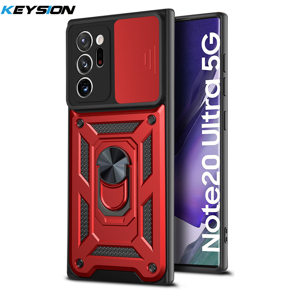Keysion shockproof case for samsung s20+ s21 ultra s21 fe s21 plus pull camera protection phone cover for galaxy note 20 ultra a02s