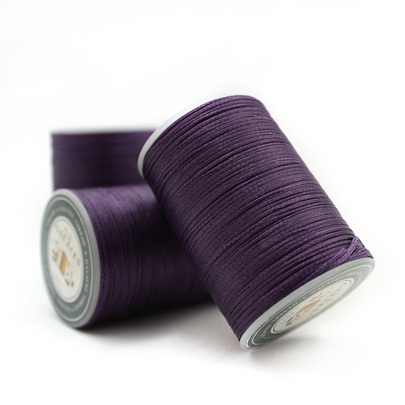 U2y7 1Roll Stiching Cord 0.8mm 90m Polyester Cord Sewing Craft Flat Waxed Thread 150D Leather