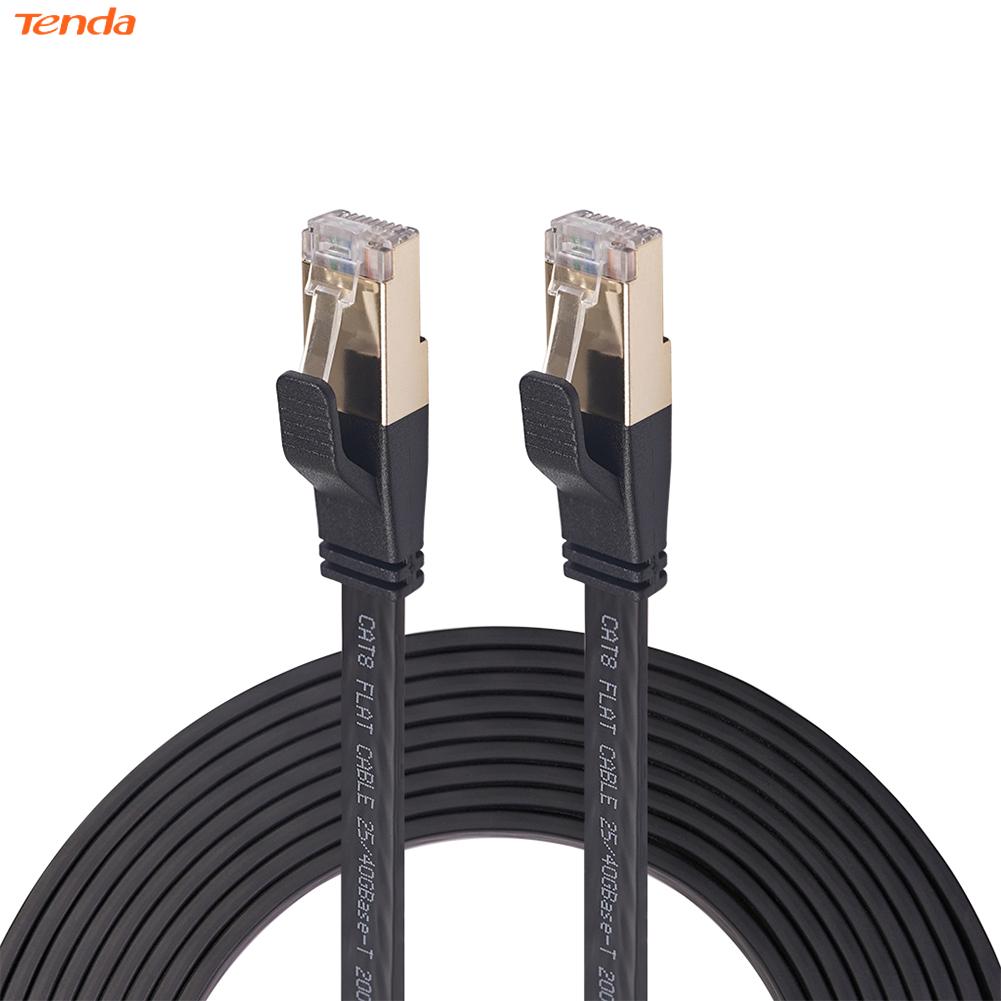 SFTP 40Gbps Cat 8 RJ45 Network LAN Patch Cord Gold Plated Cat8 Ethernet Cable Black 0.5-20m