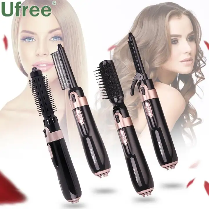 hair straightener curler brush