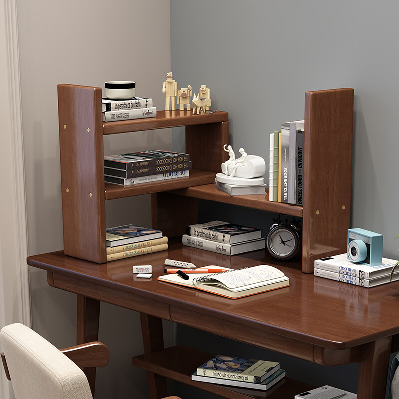 Solid Wood Desktop Shelf Organizer Adjustable Desk Shelves Lazada