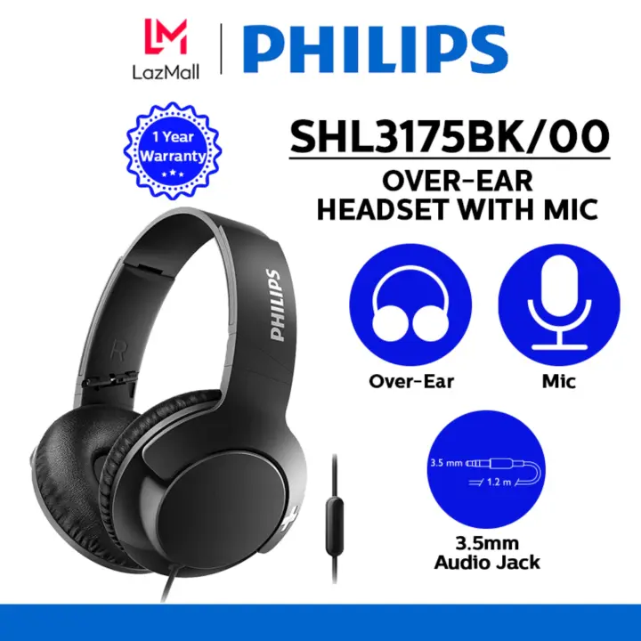 philips in ear headphones with mic