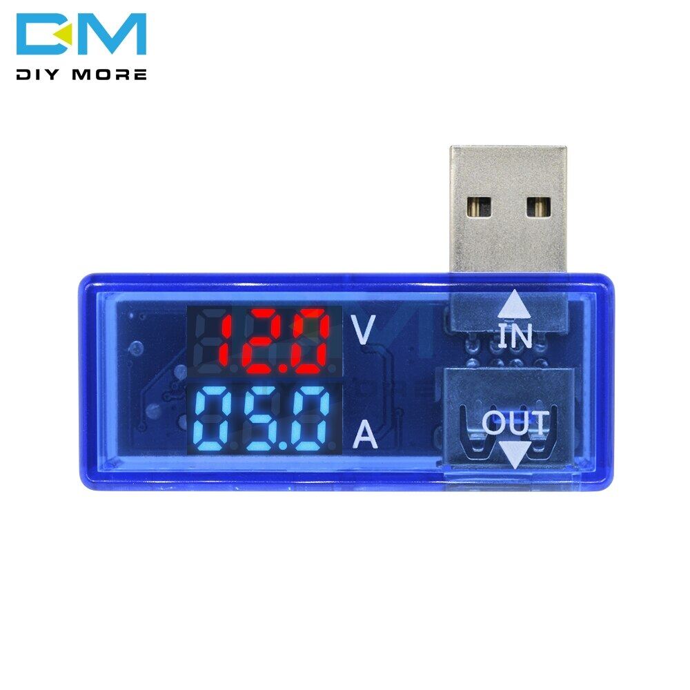 [Chính Hãng 100%] DiymoreMini 5V Đồng Hồ Đo Điện Áp Dòng Điện USB Màu Đỏ Xanh Dương 5V Thiết Bị Kiểm Tra Vôn Kế Ampe Kế Máy Dò Bộ Sạc Điện Thoại Di Động Hiển Thị Kỹ Thuật Số