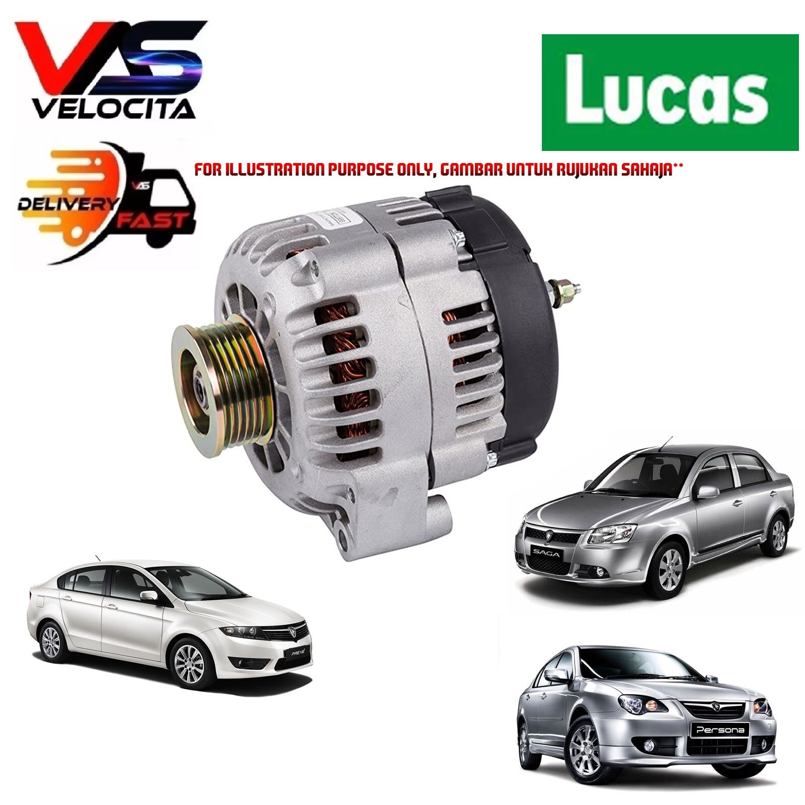 LUCAS ALTERNATOR PROTON SAGA BLM FLX PREVE EXORA PERSONA IAFM Lazada