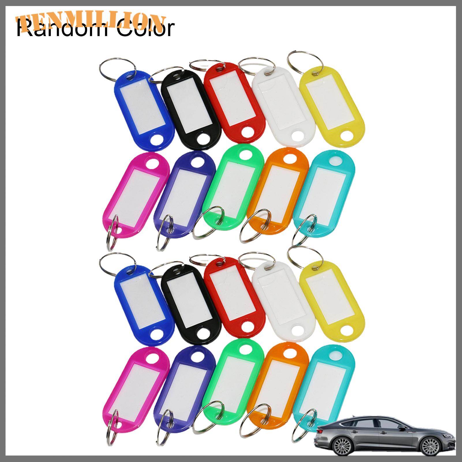 20Pcs Removable Key Tags with Window PP Prevent Missing Key Identifiers Bag Accessories Key Tags with