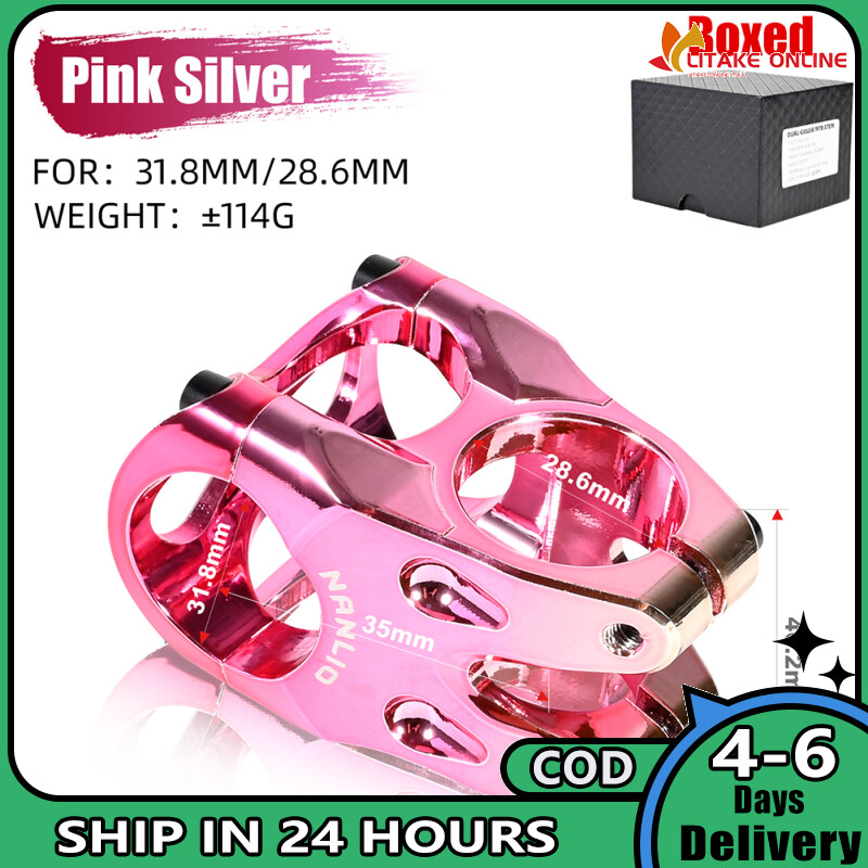 35mm Colorful Bicycle Stem Hollowed Out Aluminum Alloy Mountain Bike Handlebar Riser Bicycle Accessories