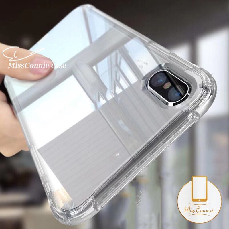 Compatible for iPhone 11 6 6s 7 8 plus 12 Pro Max 12Mini Transparent Clear Shockproof Soft TPU Back Cover Case