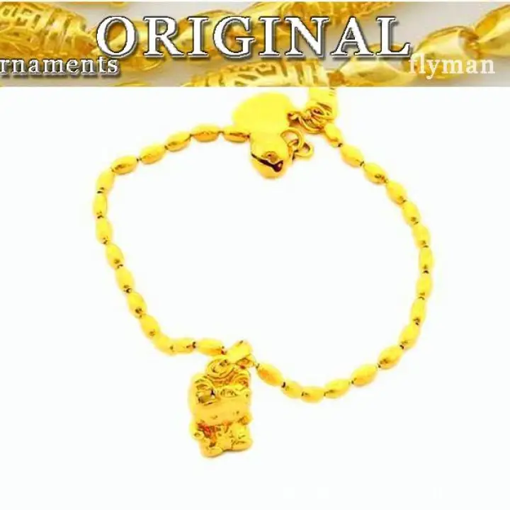Pure Gold Women Style Rantai Tangan Pintal Emas 916 373 Lazada Singapore