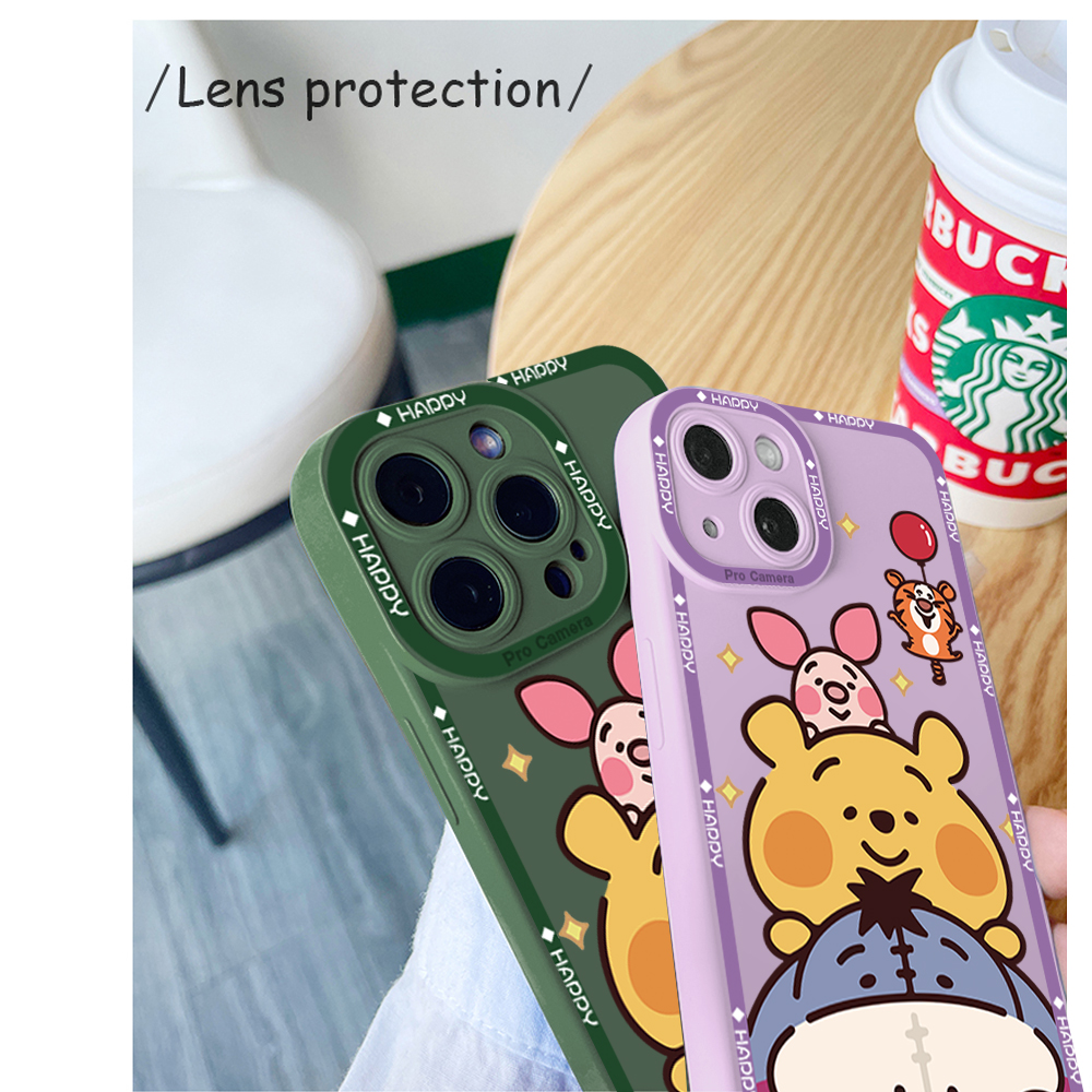 Hontinga Ốp Lưng Cho Xiaomi Redmi Note 11 Pro 4G 5G Note 11S Ốp Lưng Ốp Lưng Cao Su Chống Sốc Bảo Vệ Toàn Bộ Máy Ảnh Hình Gấu Anime Hoạt Hình Ốp Lưng Điện Thoại Ốp Mềm Cho Bé Gái