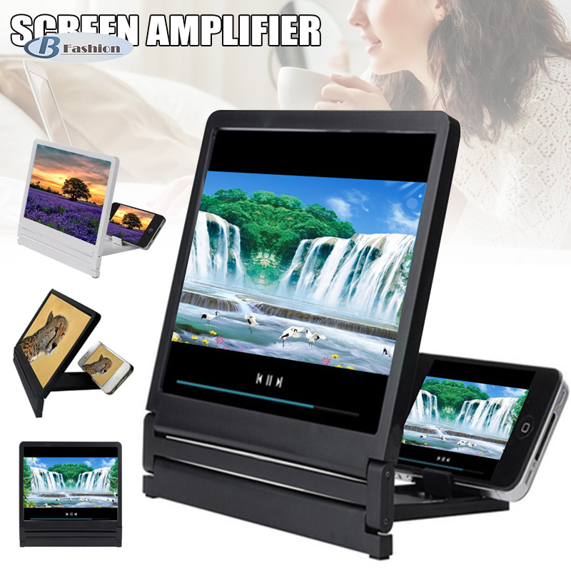 B-F Kính Lúp 3D Màn Hình Điện Thoại Di Động Màn Hình Phóng To 2-3 Lần Độ Nét Cao Khuếch Đại Có Thể Gập Lại