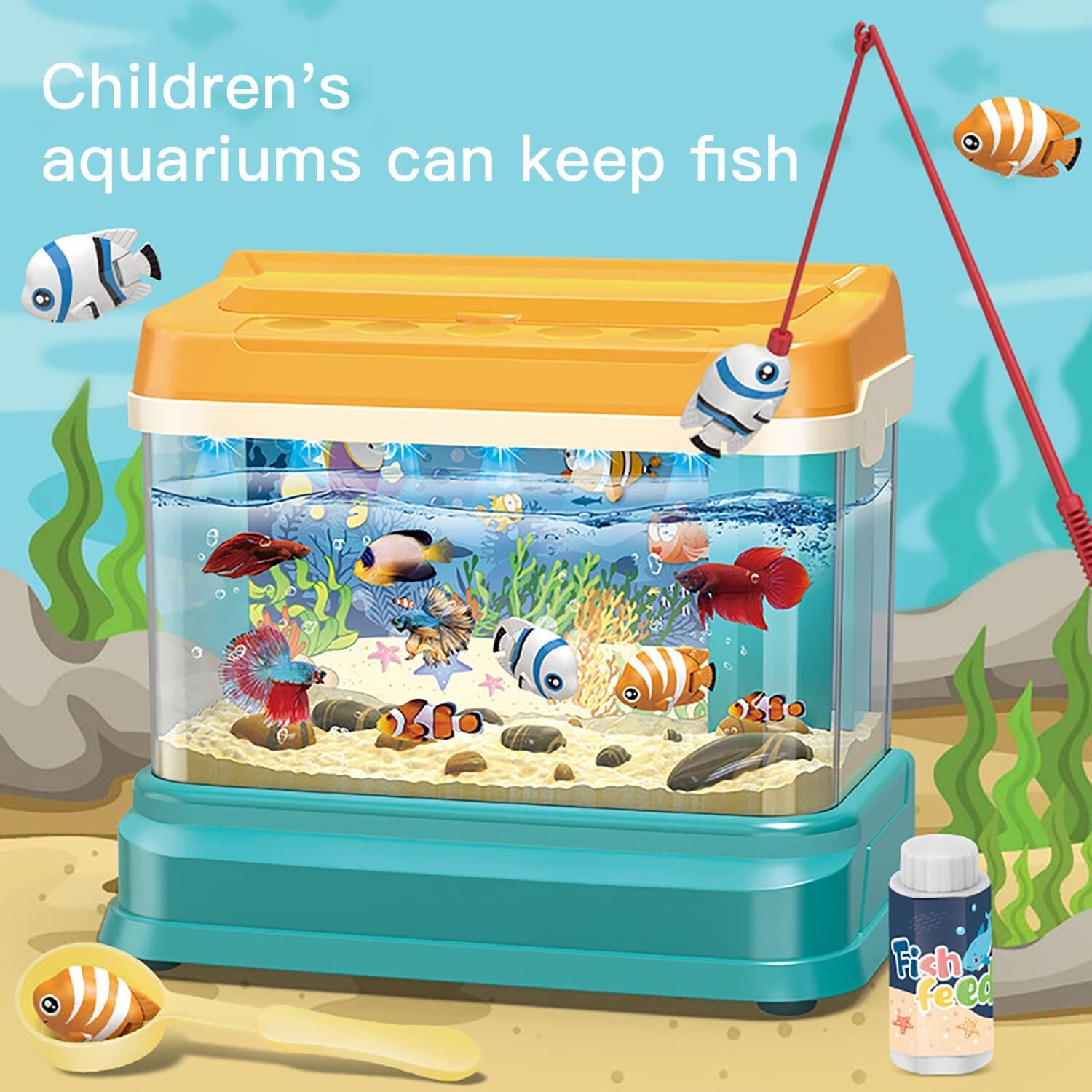 Kids Aquarium Fish Tank Small Aquarium Toys Educational Fishing Toys with Music and Lighting Birthday Gift for Children Boys and Girls Lazada