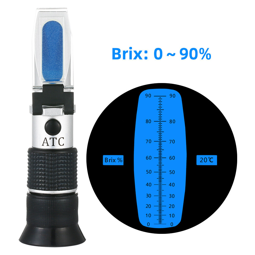 RCYAGO Brix Refractometer Range 0-90% Sugar Food with pu box