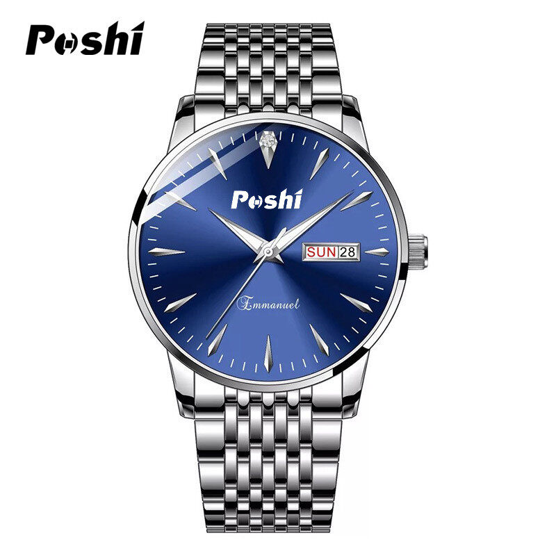 POSHI Men Watch Stainless Steel Top Brand Luxury relo water proof ...