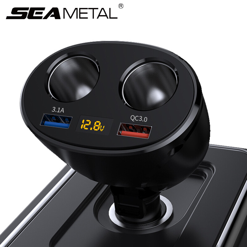 12V Car Charger Lighter Adapter Socket Splitter Plug Dual USB QC3.0