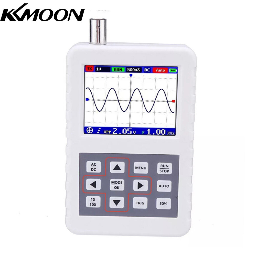 KKmoon DSO PRO Digital Oscilloscope Handheld Oscilloscope Mini Palm Size Oscilloscope with 5M Bandwidth 20MS/s Sampling Rate with P6100 Oscilloscope Probe