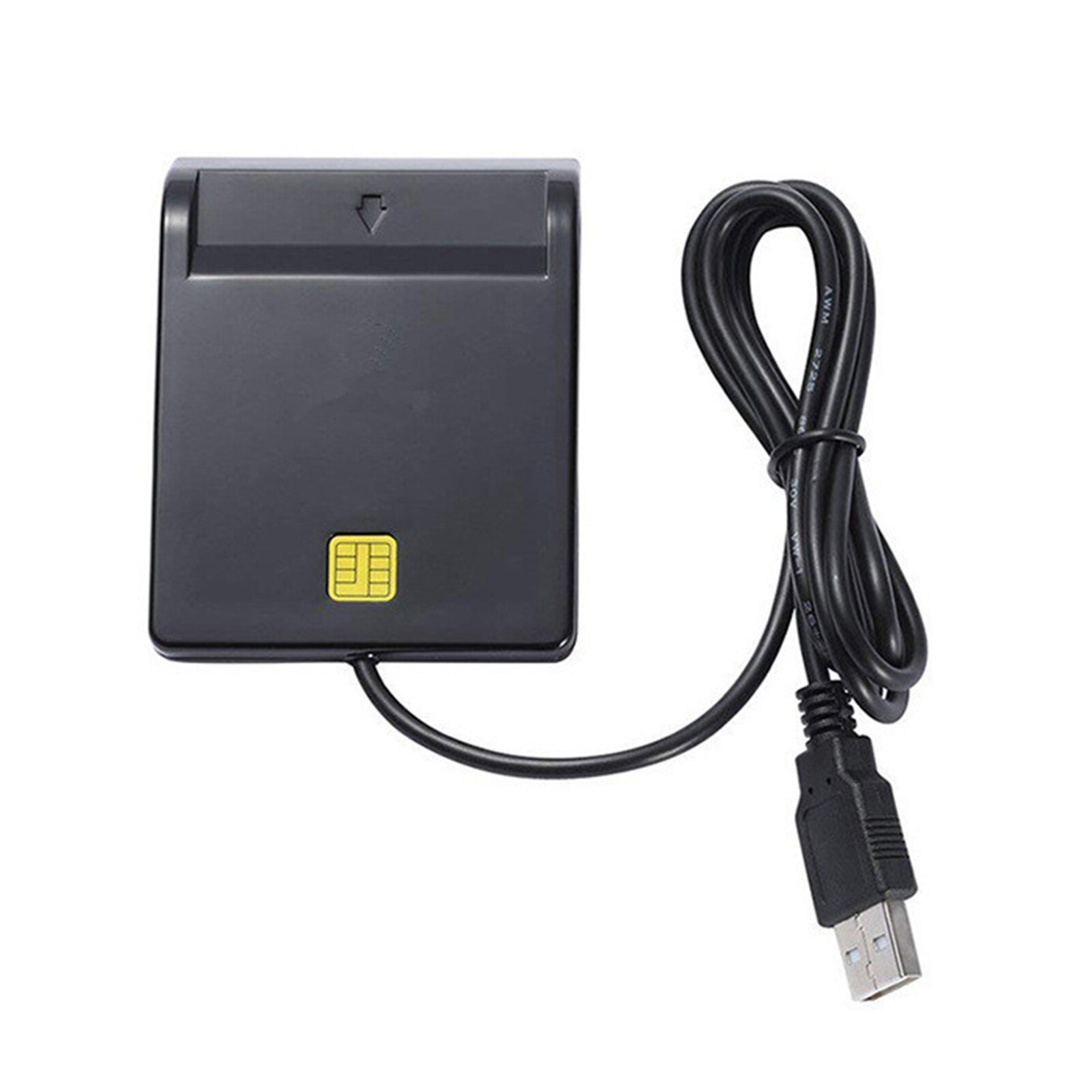 Anxinshui 1 Set Card Reader Intelligent Identification SM/C/ID/SD Card Accurate Reading with LED Light Support Touch Chip Card Operations Smart Chip Reader Office Products Smart Card Reader