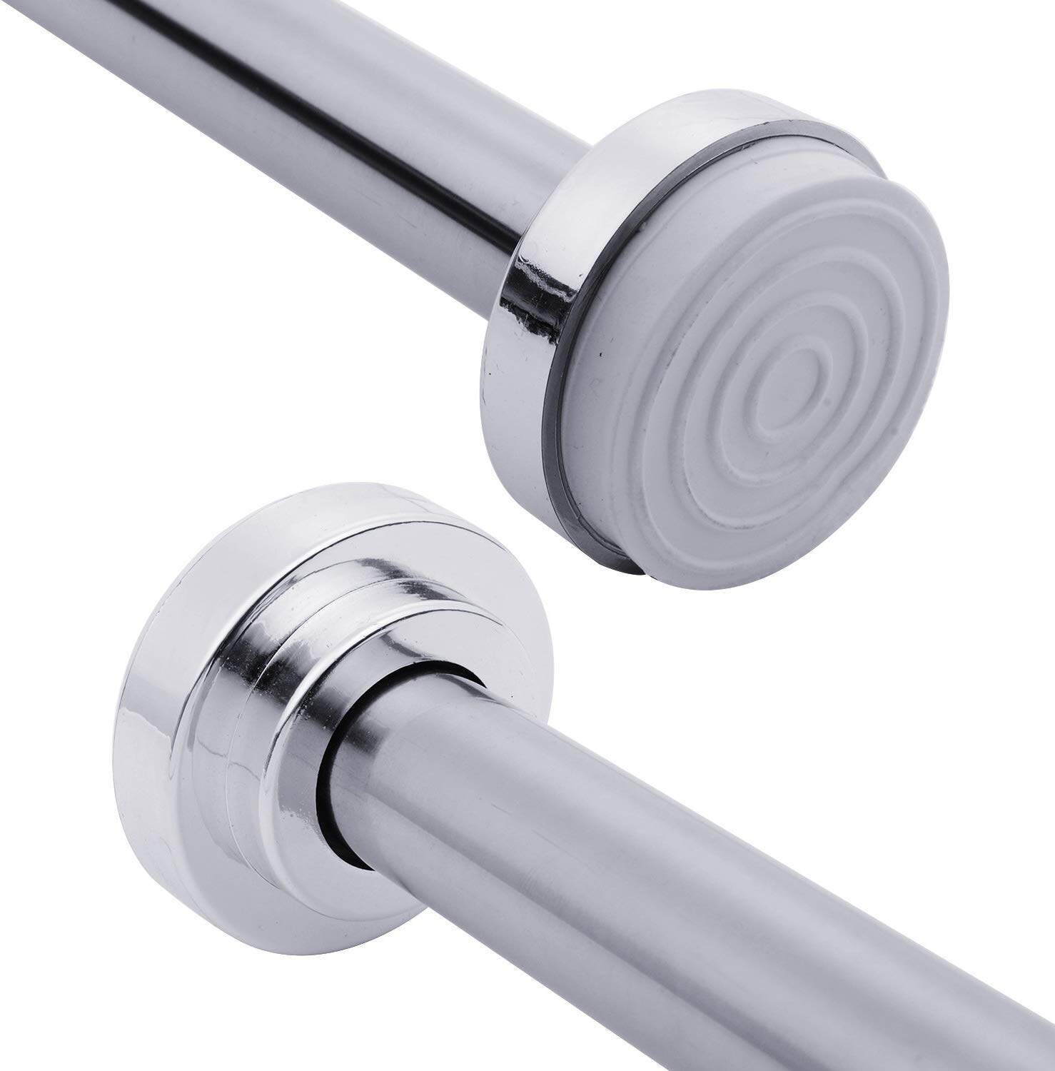 Extendable Shower Curtain Rod/Pole Telescopic Spring Tension Rod Heavy-Duty