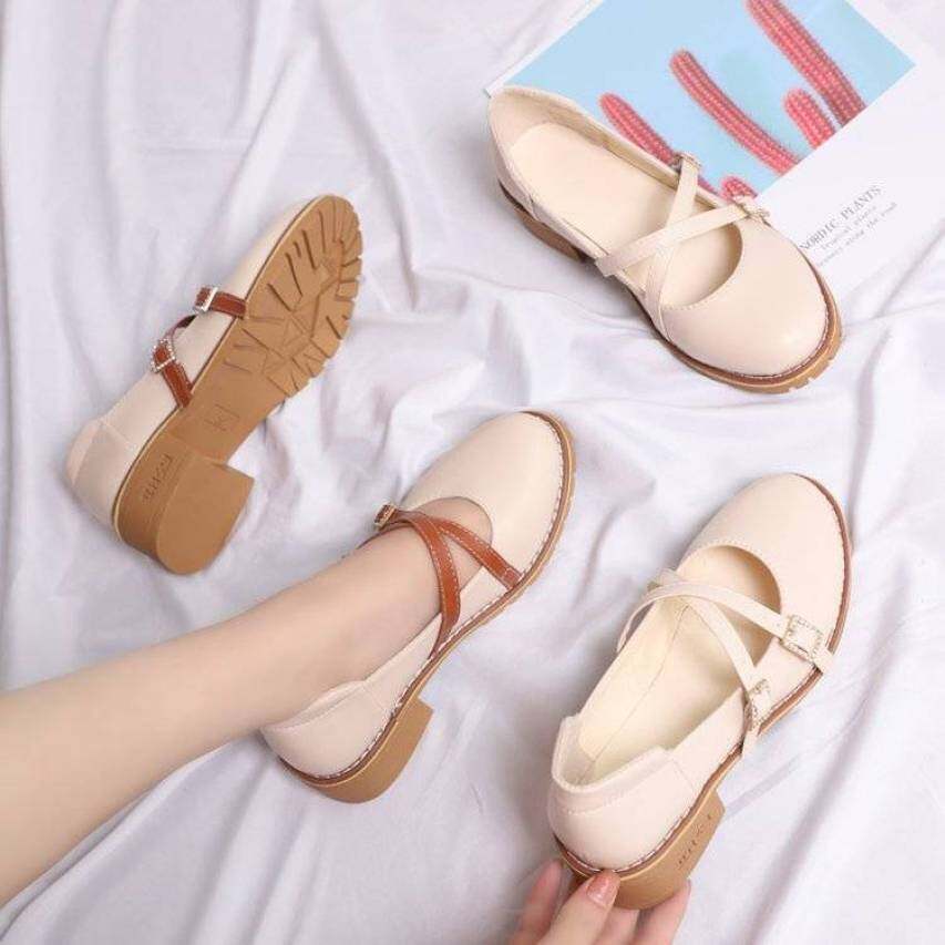Vintage Mary Janes Giày Nữ Nữ Giày Giày Đi Học Giày Búp Bê Cho Phụ Nữ Giày Ba-lê Đế Bằng Cho Phụ Nữ Trên Doanh Số Bán Hàng 110929 giá rẻ