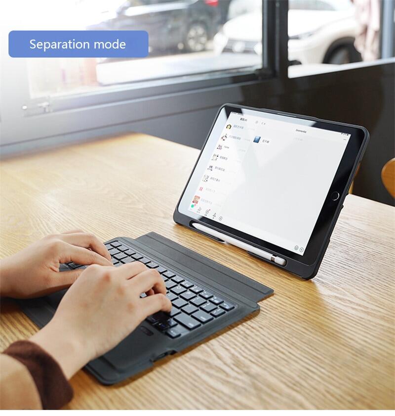 (ฟรีฟิล์มหน้าจอ & Stylus) Touchpad Bluetooth Keyboard Case
