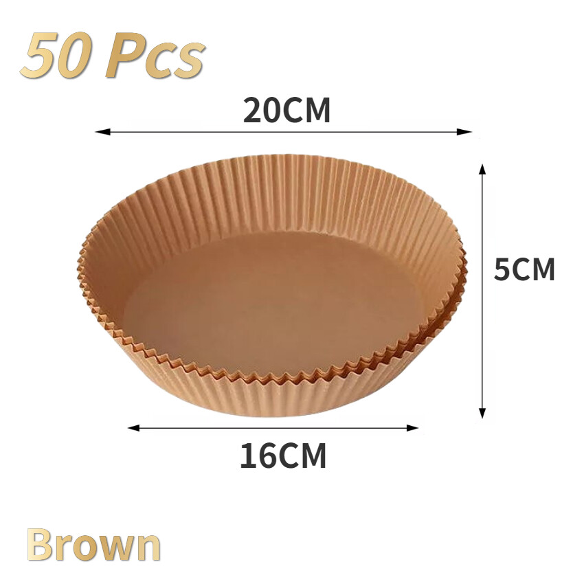 [In Stock+100% Original] 10Pcs/50Pcs/100Pcs Special Paper For Air Fryer Baking Oil-Proof And Oil-Absorbing Paper For Household Barbecue Plate Food Oven Kitchen Pan Pad 16cm/20cm