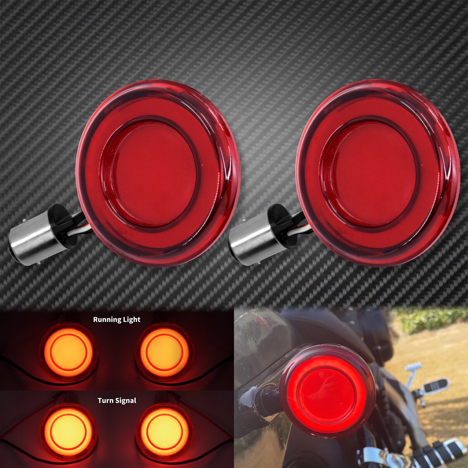Motorcycle 1157 Bullet Style LED Front Turn Signal Conversions Light