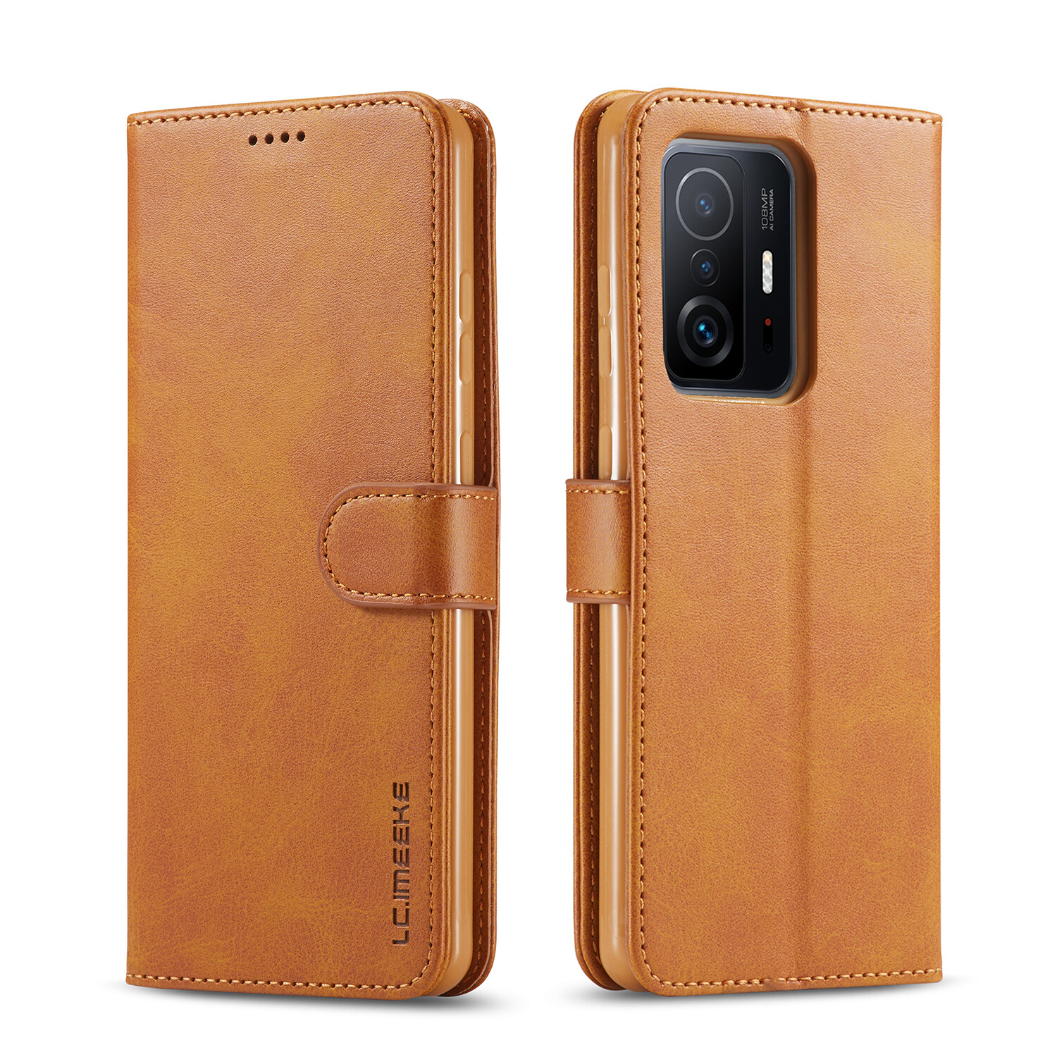 Thinmon Retro Leather Case for Xiaomi 11T/11T Pro Luxury Magnetic Phone Case Card Holder Wallet Cover for Xiaomi 12T/12T Pro/Redmi K50 Ultra Flip Cover Casing