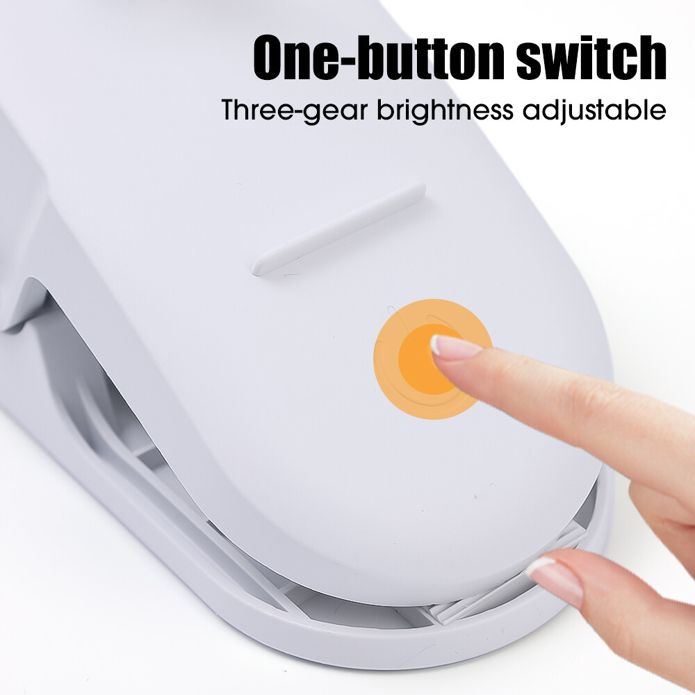 Có thể điều chỉnh ánh sáng gập được đèn bàn có kẹp LED Đèn bàn cảm ứng 3 chế độ dùng nguồn USB Đèn Đọc Đèn xách tay