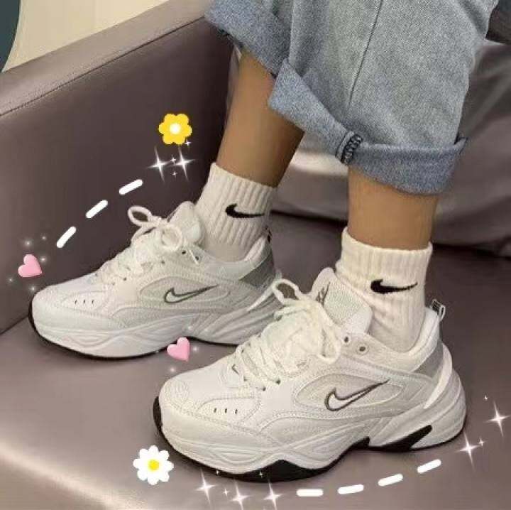Giày Của Phụ Nữ, Thời Trang Hàn Quốc Sneakers Giày Nữ Màu Trắng M2K, Giày Đế Dày Tăng Chiều Cao
