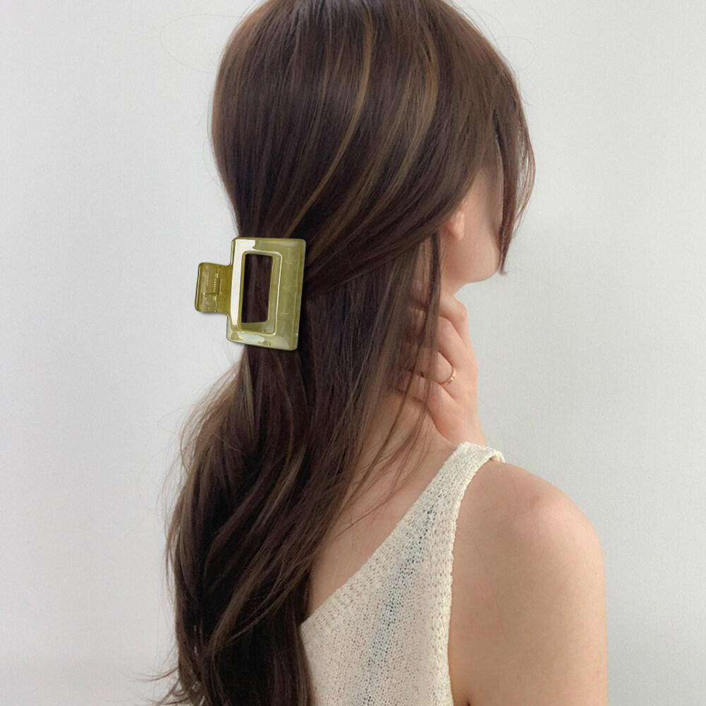 BAGOO Korean Acetate Hair Claws Elegant Acrylic Solid Color Hair Clips Hairpins Barrette Headwear for Women Girls Hair Styling Hair Accessories
