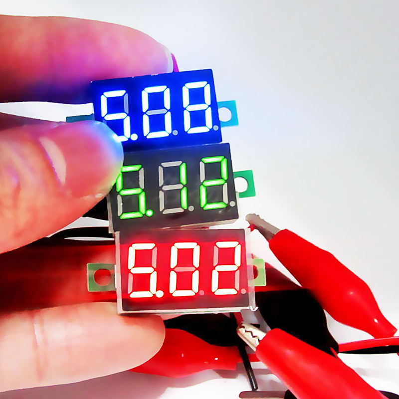 Dc 0-30V 0.36 inch3 hiển thị chữ số vôn kế mini kỹ thuật số LED Vôn kế cụ đỏ/xanh/Gree
