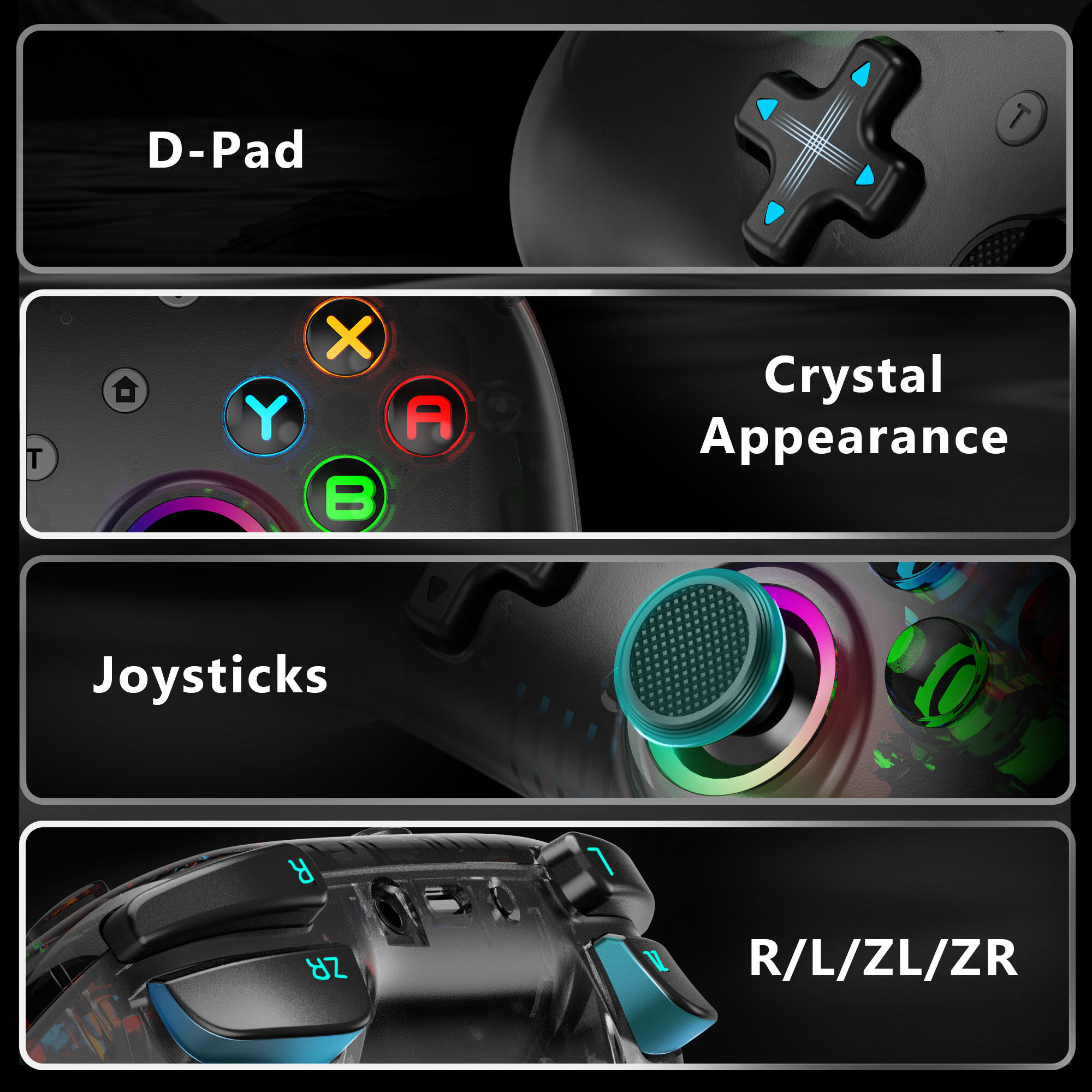 LinYuvo KS39B SWITCH PRO Game Controller Bluetooth Wireless Wake Up for Nintendo Switch/Switch OLED