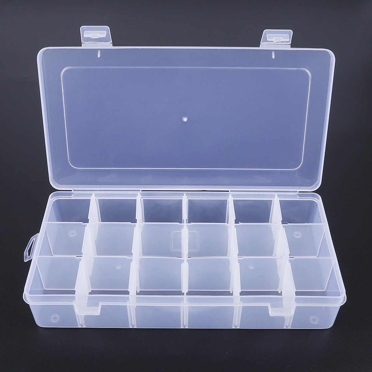 23.5x12.5x4cm Removable Plastic Clear Rectangle PVC Organizer Earrings Jewelry Box Case Container For Rings Beads Storage Package