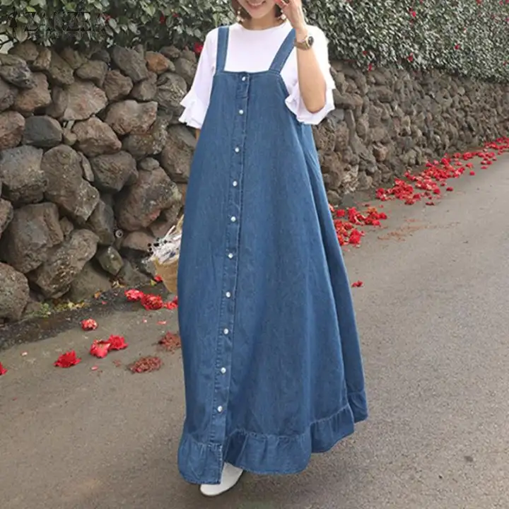 dungaree dress with shirt