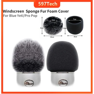 Blue Yeti/Pro Pop Filter Windscreen Microphone Sponge Fur Foam Cover/Furry windscreen For Blue Yeti/Pro Mic