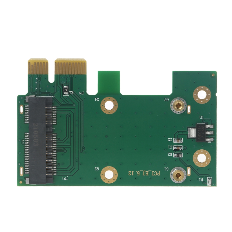 Card Mạng Wifi Không Dây Bộ Chuyển Đổi Máy Tính Để Bàn Mini PCI-E Sang PCI-E 1X + 2 Ăng Ten